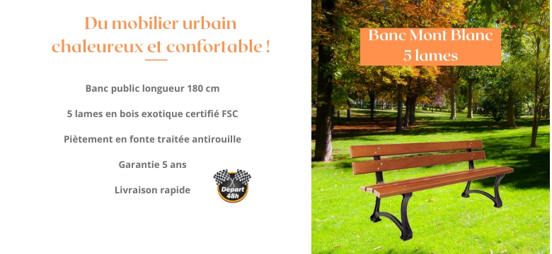 Promotion sur les bancs extérieurs 180 cm
